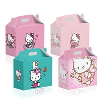 Anime Cat Party Favor Boxes - 12 Pcs Party Favor Candy Boxes for Anime Theme Birthday Party Supplies Decor,Girls Kids Birthday Game Party Kraft Paper Gift Bag Decorations