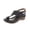 Black, variant on Women's Spring And Summer New Large Size Hollow Flower Wedges Beach Fashion Casual Beach Sandals Summer Sandals Blue 43