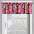 thumbnail image 2 of Ambesonne Botanical Valance Pack of 2, Hawaiian Exotic Orchids, 54"X12", Taupe Raspberry, 2 of 5