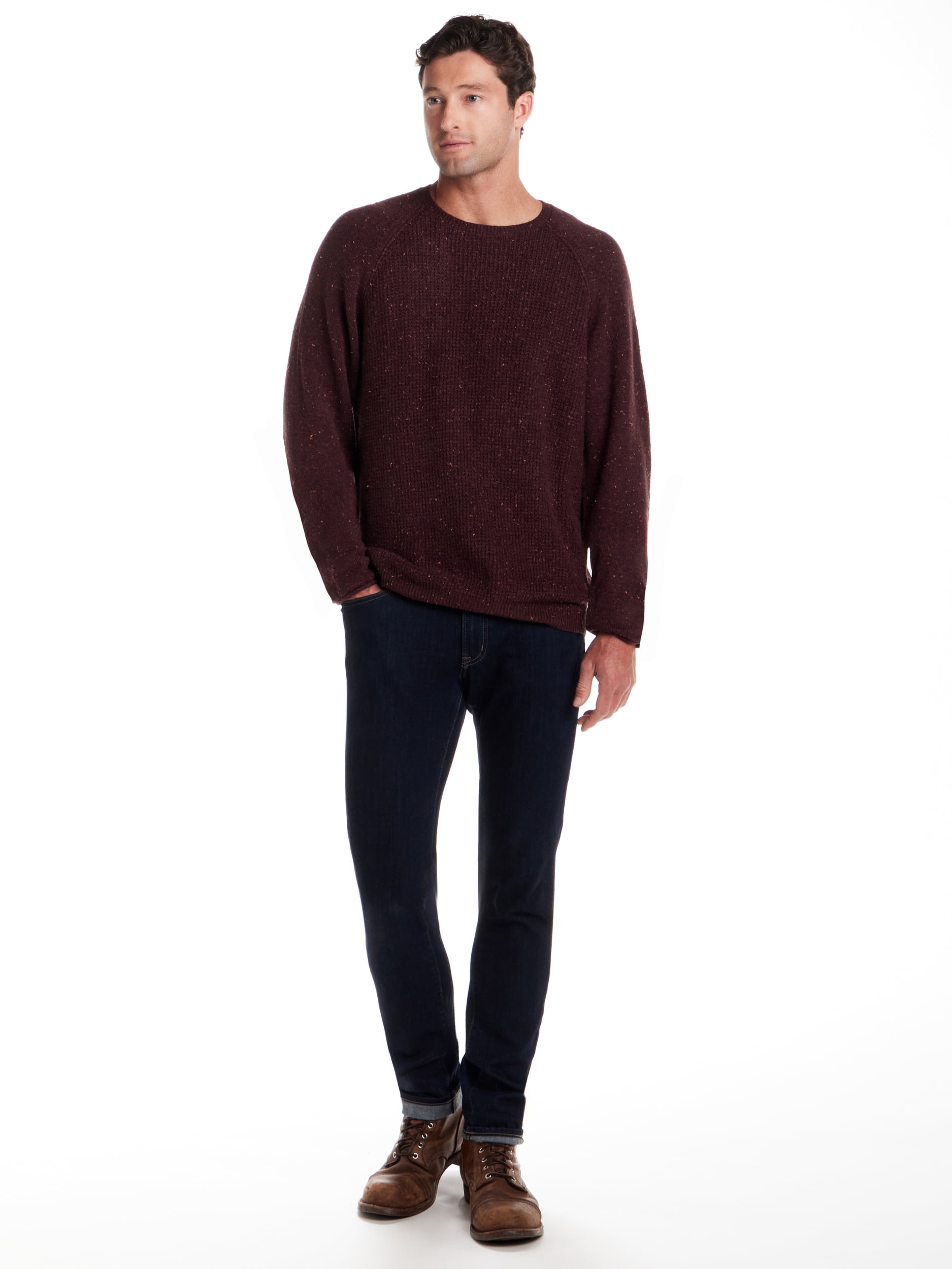 Frontier Threads Men's Donegal Crew Neck Sweater