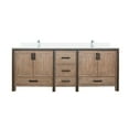 thumbnail image 4 of Ziva 84 in W Rustic Barnwood Double Bath Vanity, Cultured Marble Top and Faucet Set, 4 of 8