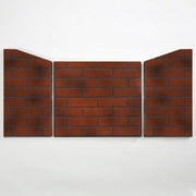 Vintage Red Ceramic Fiber Brick Panel for 450 Series Outdoor Fireplace Insert - Model# FLB450-VR