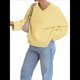 thumbnail image 2 of Suéteres de Cuello en V para Mujer, Suéteres Negros, Tops de Punto Básicos de Otoño con Dobladillo Alto y Bajo, Suéter Informal. Amarillo L, 2 of 7