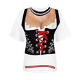 thumbnail image 5 of KHONTS Oktoberfest Womens Tops Short Sleeve Novelty T-Shirt Short Sleeve Funny Printed Shirts 21-Red XXL, 5 of 7