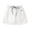 thumbnail image 2 of Toddler Girls Cute Elastic Waist Skirt Breathable Athletic Skort With Side Split For Summer Casual Play Outfits White Size 18-24 Months, 2 of 7