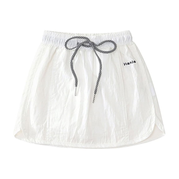 TAIAOJING Girls Cargo Skirts For Toddlers Kids High Waist Elastic Waistband Split Hem Casual Summer Skirts For Daily Wear Outdoor Play And Party Boho 2-3Y