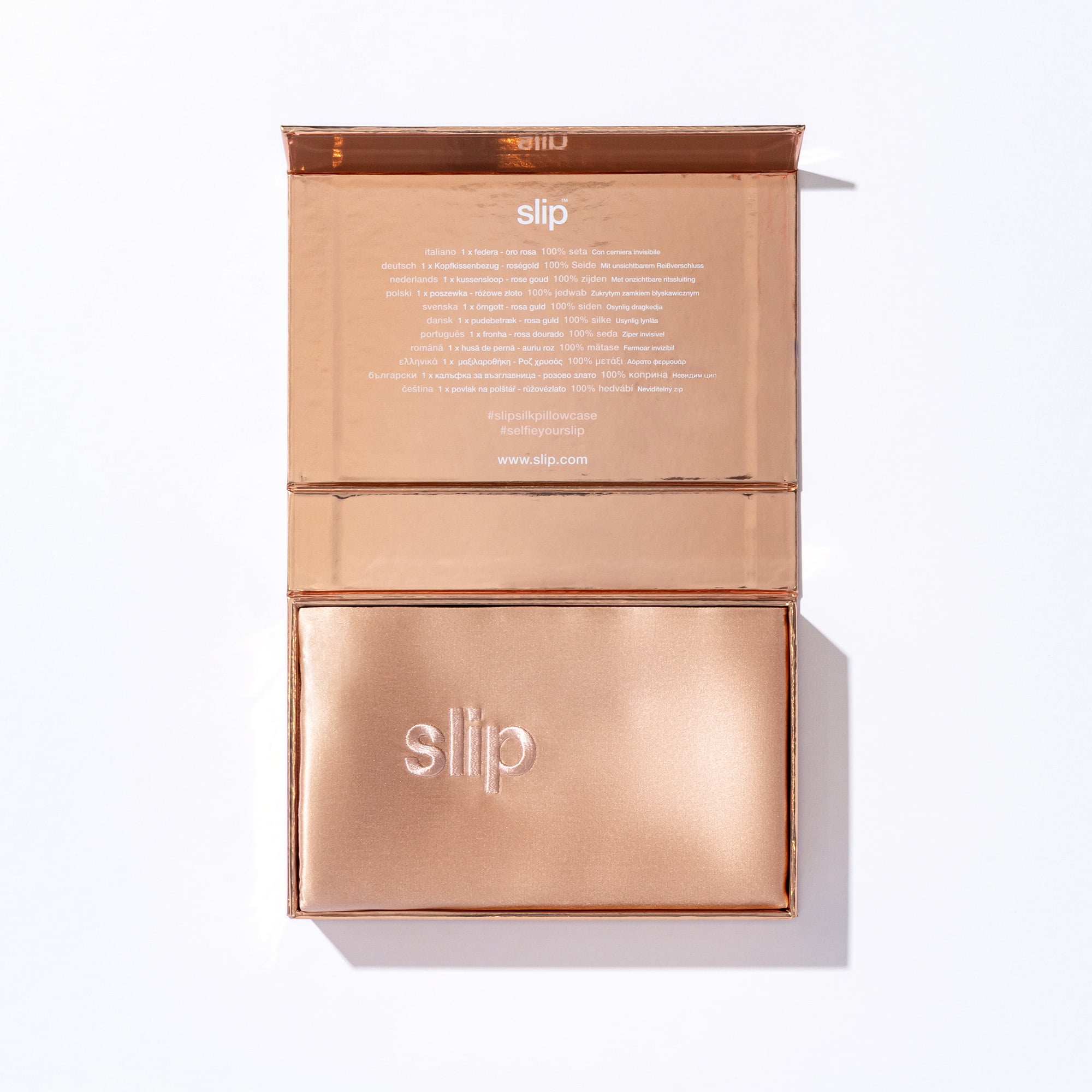 Slip Pure Silk Pillowcase Bedding, Rose Gold, Queen