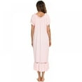 thumbnail image 6 of Womens' Cotton Nightgown Nightshirt Ladies Victorian Sleepwear Dress Gown Pajamas Lounger, 6 of 9