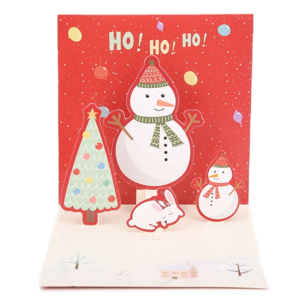 Tarjeta de felicitación D, tarjeta de felicitación, sobres para tarjetas de felicitación tridimensionales, tarjeta de Navidad muy versátil