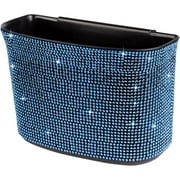Car Trash Can Bling Crystal Auto Storage Pockets,100% Leak Proof Car Trash Container Bin Car Garbage Bag Hanging for Backside/Gearshift/Center Console