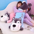 thumbnail image 2 of Peluche de Husky para niños, almohada larga Kawaii para dormir, muñeco de perro bonito, regalo de cumpleaños y Navidad, 2 of 3