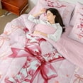 thumbnail image 5 of Castle Fairy Floral Initial 7-Piece Full Dreamy Princess Bow Flower Breathable Girls’ Bedding Set, 5 of 8