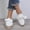 White, variant on Kayannuo Womens Shoes Summer Womens Fashion Women's Bow Thick Bottom Round Wear Sleeve Flat With Casual Single Shoes