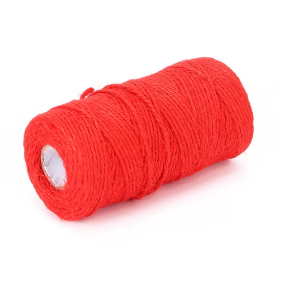Ficelle de Jute, Corde de Chanvre Légère Pratique Durable Pratique pour Emballage Cadeau pour Bijoux pour Artisanat pour Décorations de Bouteilles Café, Rouge