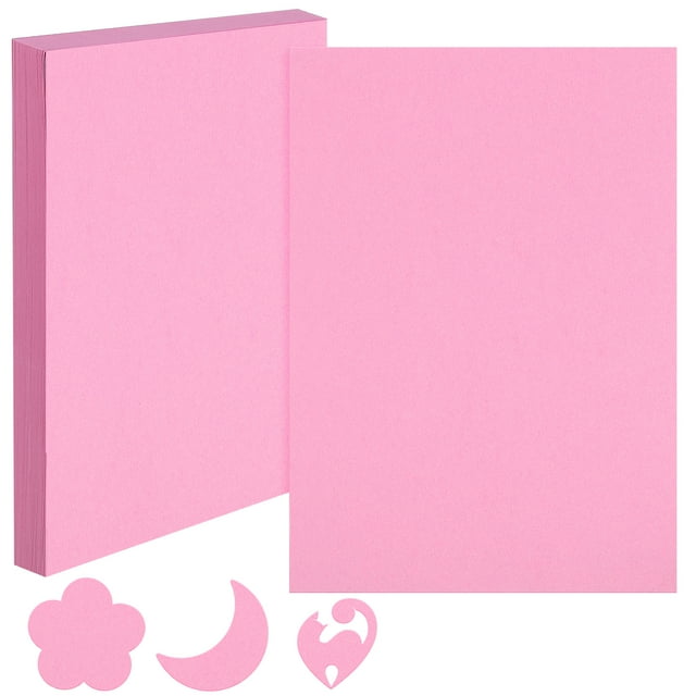 100 cartulinas de color rosa, tamaño A4, para acuarela, para manualidades, tarjetas y origami