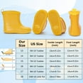 thumbnail image 2 of EONROACOO Toddler Kids Rain Boots for Boys Girls, Anti-Slip Waterproof Boots,Yellow(Size 7), 2 of 10