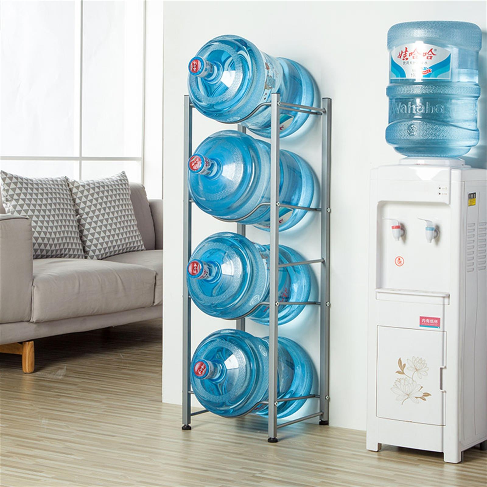 4-Tier Water Rack Stainless Steel Heavy Duty Water Cooler Jug Rack