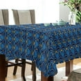 thumbnail image 3 of JSTEL Royal Blue & Golden Mermaid Table Cloth Rectangle 60 x 120 Inch Tablecloth Anti Wrinkle Table Cover for Dining Kitchen Parties, 3 of 6