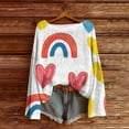 thumbnail image 2 of Women Valentines Sweaters Love Heart Print Cute Knit Ribbed Crew Neck Tops Fall Winter Soft Comfy Casual Pullover Shirts, 2 of 3