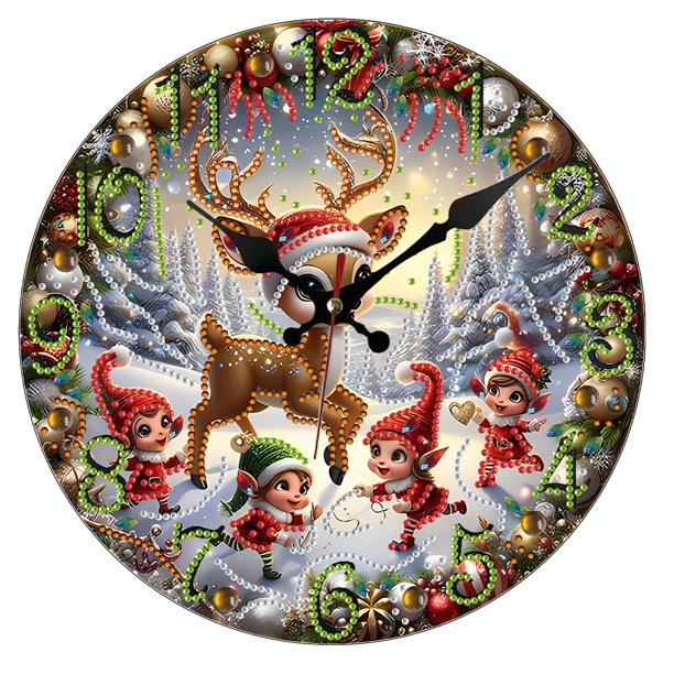 Kits Bricolaje Reloj Sala Estar Hecha A Mano Navidad