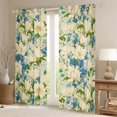 thumbnail image 2 of Feelyou Spring Flower Floral Blackout Curtains Set of 2 (52x84 Each), Retro Plant Botanical Window Curtains, Teens Girl Women Curtains and Drapes, Window Curtains Decor, 2 of 6