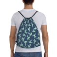 thumbnail image 2 of Drawstring Backpack - Green Hummingbird Splash Proof Small Drawstring Gym Bag for Women Men, Cinch Sports String Bag Backpack for Travel Swimming Beach, 2 of 8
