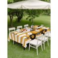thumbnail image 4 of Outdoor Tablecloth with Umbrella Hole for Patio/Picnic/Party/Camping, Yellow Truck Waterproof Table Cloth Rectangle Table Cover Washable, Cartoon Striped Farmhouse Modern Art (54"x 80"), 4 of 8