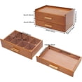 thumbnail image 3 of Wood Tea Bag Organizer, Tea Organizers and Storage Box with Drawer Tea Station organizer with 8 Compartments Tea Station Chest Display Wooden, Organizador De Te Brown (Brown), 3 of 9