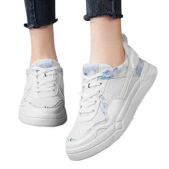 Mostsola Womens Sneakers Lace up Tennis Shoes Platform White Sneakers Comfortable Walking Shoes