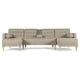 thumbnail image 2 of Sala Modular Doble Chaise Makora Brandon con Memory Foam y Respaldo Ajustable Lino Arena, 2 of 7