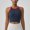 Dark Blue, variant on Naittoop Womens Solid Color Workout Tank Tops Sleeveless Crewneck Ribbed Crop Tops with Built in Bra 2026 Yoga Shirts