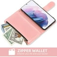 thumbnail image 5 of Phone Case for Samsung Galaxy S22 Plus S22+ 5G Wallet Cover with Tempered Glass Screen Protector and Flip Credit Card Holder Cell Accessories S22+5G S22plus 22S + S 22 22+ Women Men Rose Gold, 5 of 8