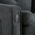 thumbnail image 4 of 57.87" Linen Loveseat Couch with Side Pockets, USB Ports and LED Lights, 2 Seat Sofa for Living Room, Apartment,Office, Black, 4 of 6