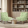 thumbnail image 4 of HELLHERO Olive Branch Motif Slipper Chair Slipcover, Easy to Install Dustproof Armless Accent Chair Cover for Living Room Dining Room, 4 of 8