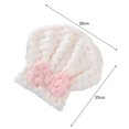 thumbnail image 2 of vnanda Women Shower Hat Coral Fleece Shower Hat with Sweet Bowknot Super Absorbent Soft Quick Dry Women Girls Curly Long Thick Wet Hair Drying Towel Wrap Hat, 2 of 8
