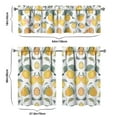 thumbnail image 3 of Cute Lemon Print Kitchen Curtains - 3 Piece Set with Rod Pocket, Bright Yellow Vintage Style Window Panels, 3 of 6