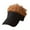 Brown, variant on freneci Men's Novelty Spiked Hair Visor with Wig Peaked Baseball Hat for Photography Brown