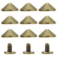 thumbnail image 5 of YORANYO 100 juegos de púas y tachuelas cónicas de 4,7 mm de altura, color bronce, 3/16 pulgadas, púas de bala, tachuelas y púas punk para ropa, zapatos, cinturones artesanales de cuero, accesorios par, 5 of 5
