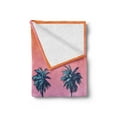 thumbnail image 2 of Summer Soft Flannel Fleece Throw Blanket, Beach Landscape by the Ocean Under Sun Palm Trees Island Tropical Holiday Coastal, Cozy Plush for Indoor and Outdoor Use, 70" x 90", Multicolor, by Ambesonne, 2 of 5