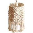 thumbnail image 3 of Macrame Lamp Shade - Boho Hanging Pendant Light Cover - Chandelier Decoration Shades, 3 of 6