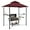 Red, variant on REKHH 8'x 5' Grill Gazebo Canopy, Outdoor BBQ Gazebo with Led Light, Barbeque Gazebo Shelter for Patio(Khaki)