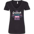 thumbnail image 3 of Inktastic My Greatest Blessings Call Me Mimi with Flowers Women's V-Neck T-Shirt, 3 of 5