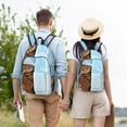 thumbnail image 6 of Naloa Canvas Backpack for Men Women Funny Cat Taking a Bath Print Rucksack Casual Travel Daypack Large and Small Durable College Tote Satchel Bookbag for Teens, 6 of 8