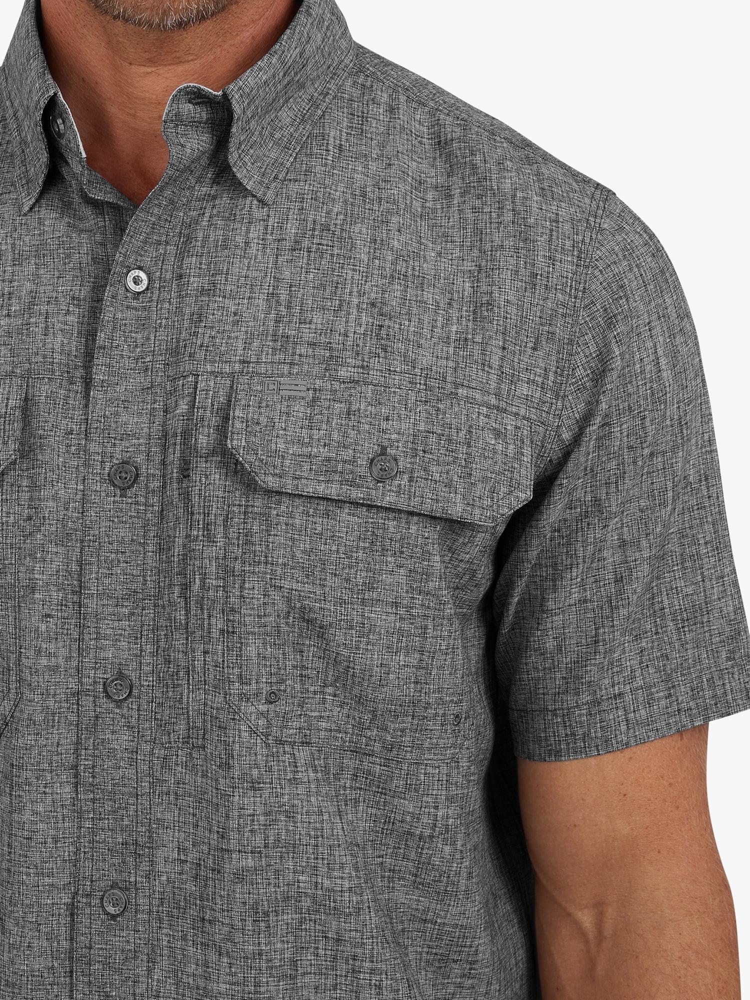 Chaps Men's and Big Men's Short Sleeve Everyday Performance Chambray Shirt, Sizes S-3XL