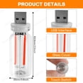 thumbnail image 2 of 2Pcs USB Car Interior Lights,Touch Control Car USB Night Light,Retro Glass Bottle Plug-in USB Automotive Atmosphere Lights Romantic Decor for Car, Bedroom, Red, 2 of 9
