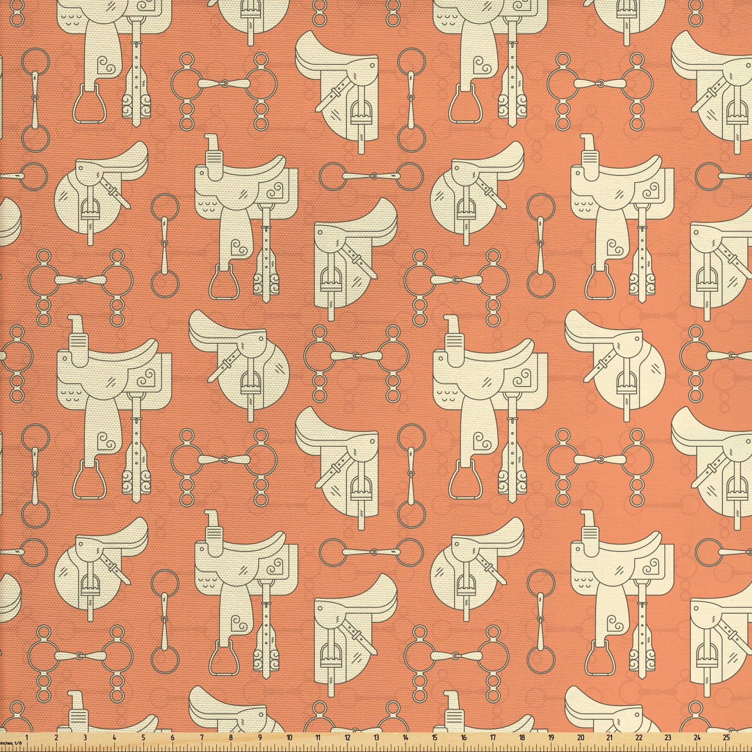Horse Fabric by The Yard, Demonstration of Saddles and Bits Riding