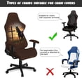 thumbnail image 6 of SCRAWLGOD Cross Horse Print Brown 4 Pcs Gaming Chair Covers Slipcovers with Armrest Covers Breathable Computer Chair Cover Stretchy Gamer Chair Cover Cat Scratch Proof, 6 of 7