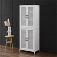 thumbnail image 2 of Pemberly Row Modern Wood Stackable Storage Pantry in White (Set of 2), 2 of 16