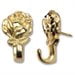 OOK Rose Push Pin Hangers Brass-Plated  1 unit package of 3