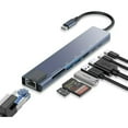 thumbnail image 1 of LOVEVER USB C Hub Ethernet 4K USB C To HDMI Hub 8 IN1 Type C Adapter Dock Dongle Compatible, 1 of 6